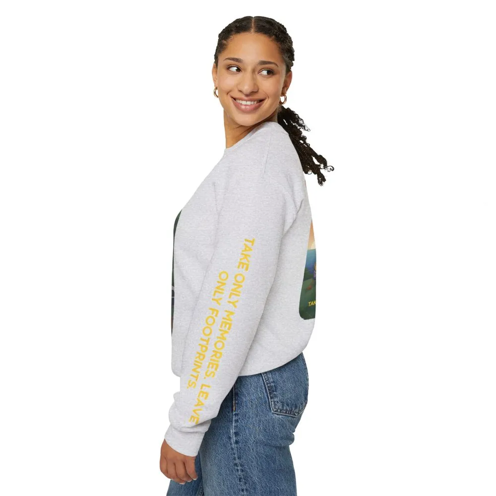 16222422073785910277_2048.jpeg Unisex Heavy Blend™ Crewneck Sweatshirt — "Take Only Memories-Leave Only Footprints" Design Sitcom-Line