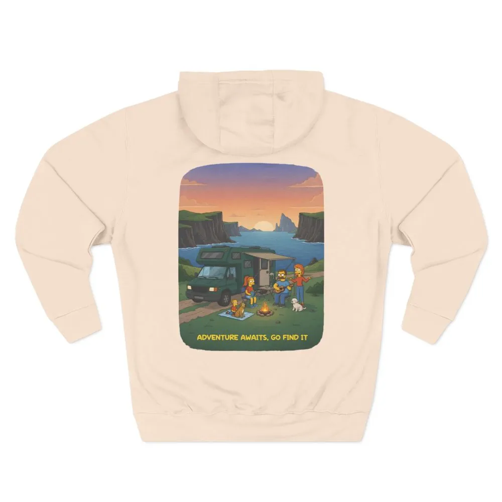 16225938366273930864_2048.jpeg Three-Panel Fleece Hoodie - "Adventure Awaits-Go Find It"" Design Sitcom-Line