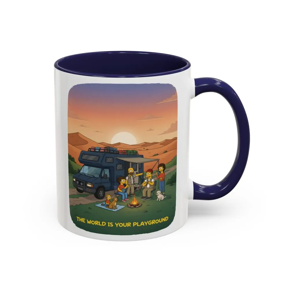 16232215042437969734_2048.jpeg Accent Coffee Mug (11, 15oz) — "The World Is Your playground" Design Sitcom-Line