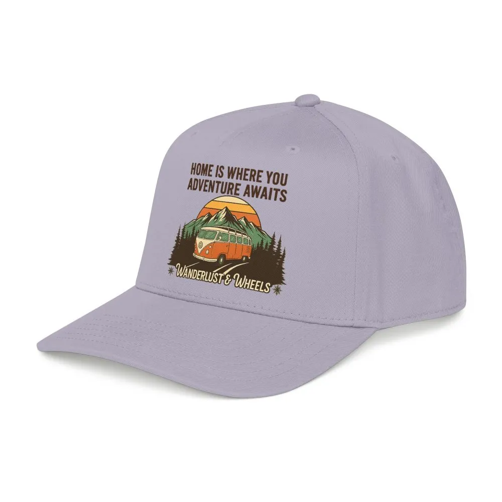 Baseball Cap - "Home Is Where You Adventure Awaits" Mid Profile Baseball Cap