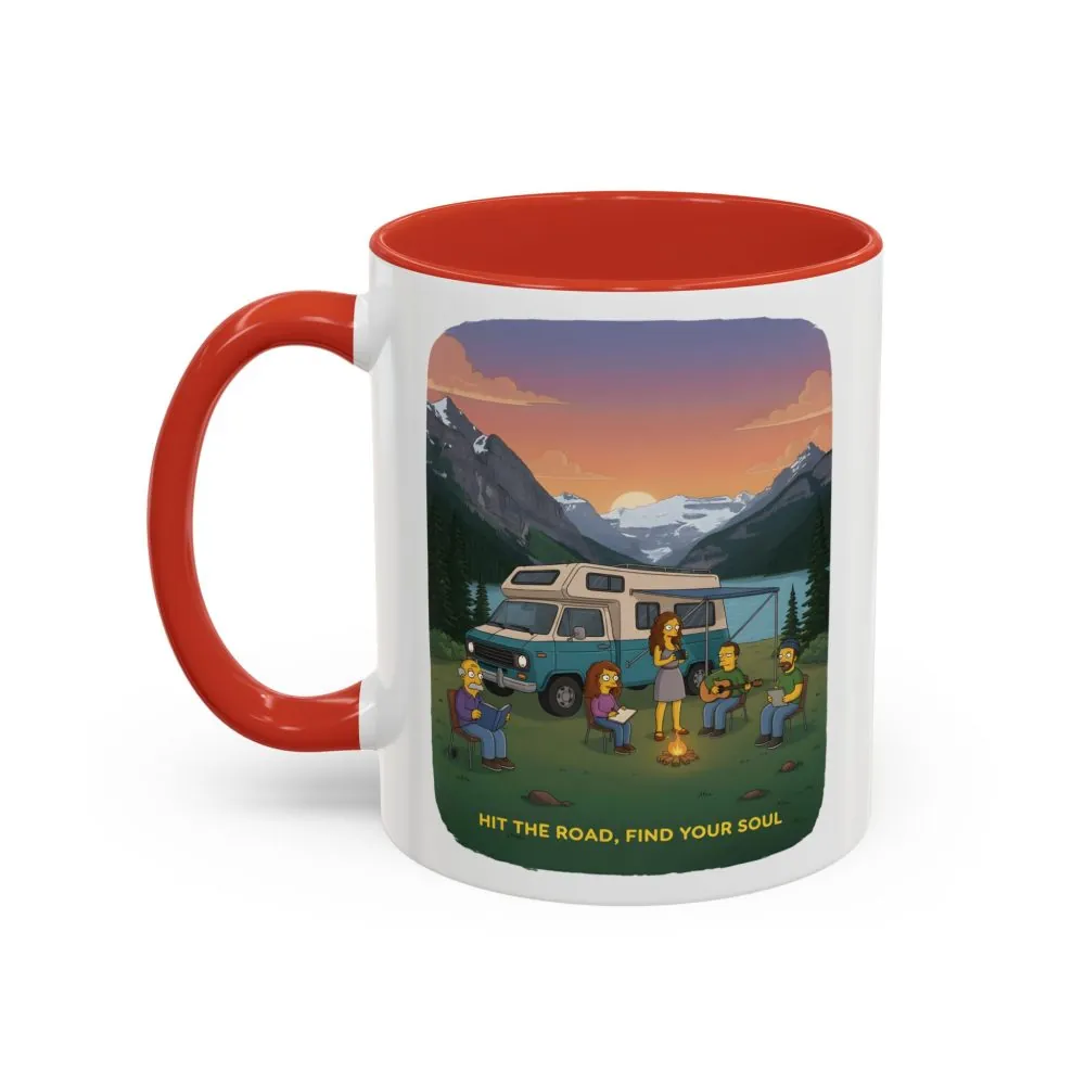 16255629831797711548_2048.jpeg Accent Coffee Mug (11, 15oz) — "Hit The Road-Find Your Soul" Design Sitcom-Line