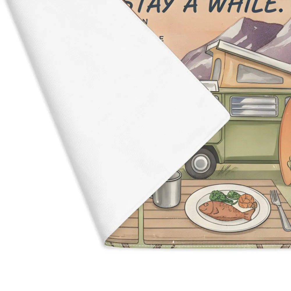 16272969253456889048_2048.jpeg Vanlife Placemat — "Life's a Journey, Not a Destination" Dining Mat