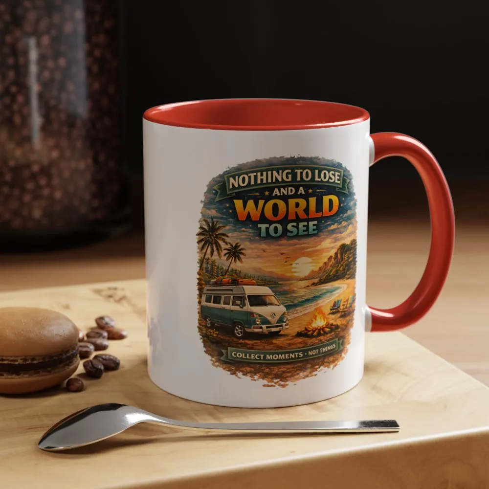 Accent Coffee Mug (11, 15oz) — "Nothing To Lose" Design Scenic-Line