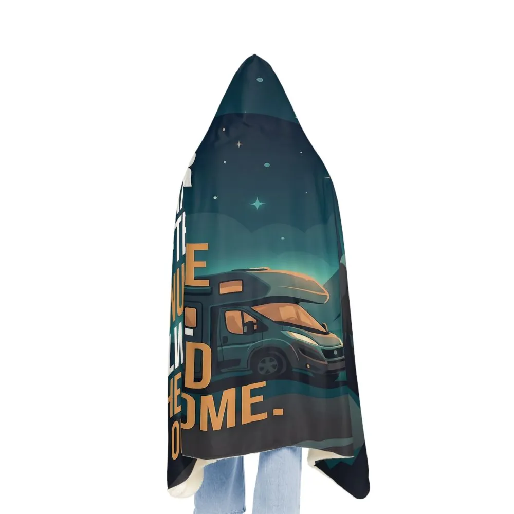 16277048114695755312_2048.jpeg Hooded Blanket - "Wander Often, Snuggle Always-The Road Is Our Home" RV Road Trip Sherpa Throw