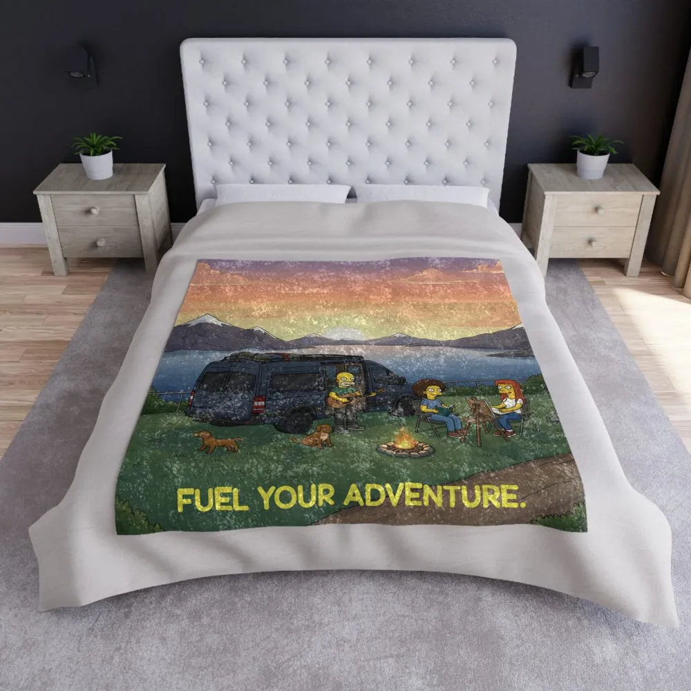 16326243231391246494_2048.jpeg Crushed Velvet Blanket —"Fuel Your Adventure" Design Sitcom-Line (Campervan)