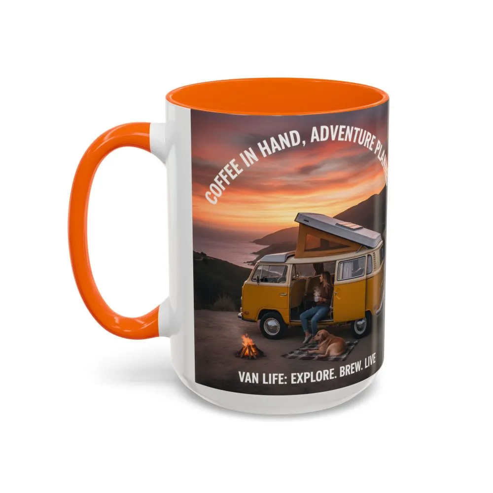 16338597051141525230_2048.jpeg Accent Coffee Mug (11, 15oz) - "Coffee in Hand, Adventure Planned"