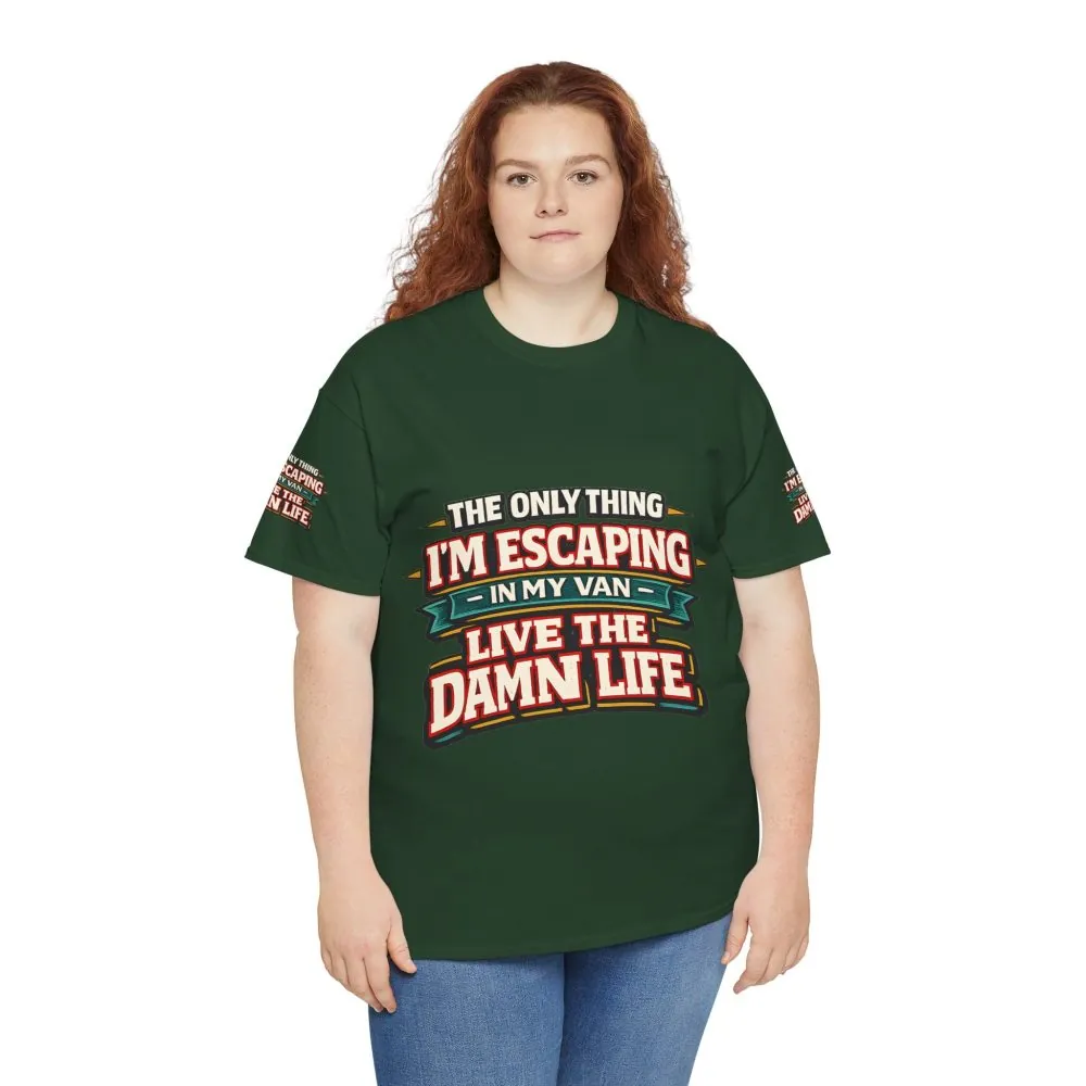 16371459826016793725_2048.jpeg Unisex Heavy Cotton Tee — "The Only Thing I´m Escaping" Design F**K-Line