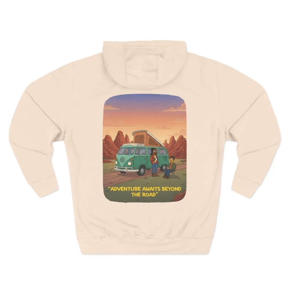 16373237497335639665_2048.jpeg Three-Panel Fleece Hoodie - "Adventure Awaits Beyond The Road" Design Sitcom-Line