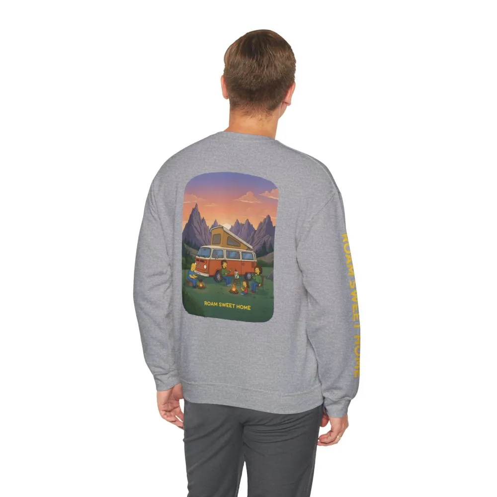 Unisex Heavy Blend™ Crewneck Sweatshirt — "Roam Sweet Home" Design Sitcom-Line