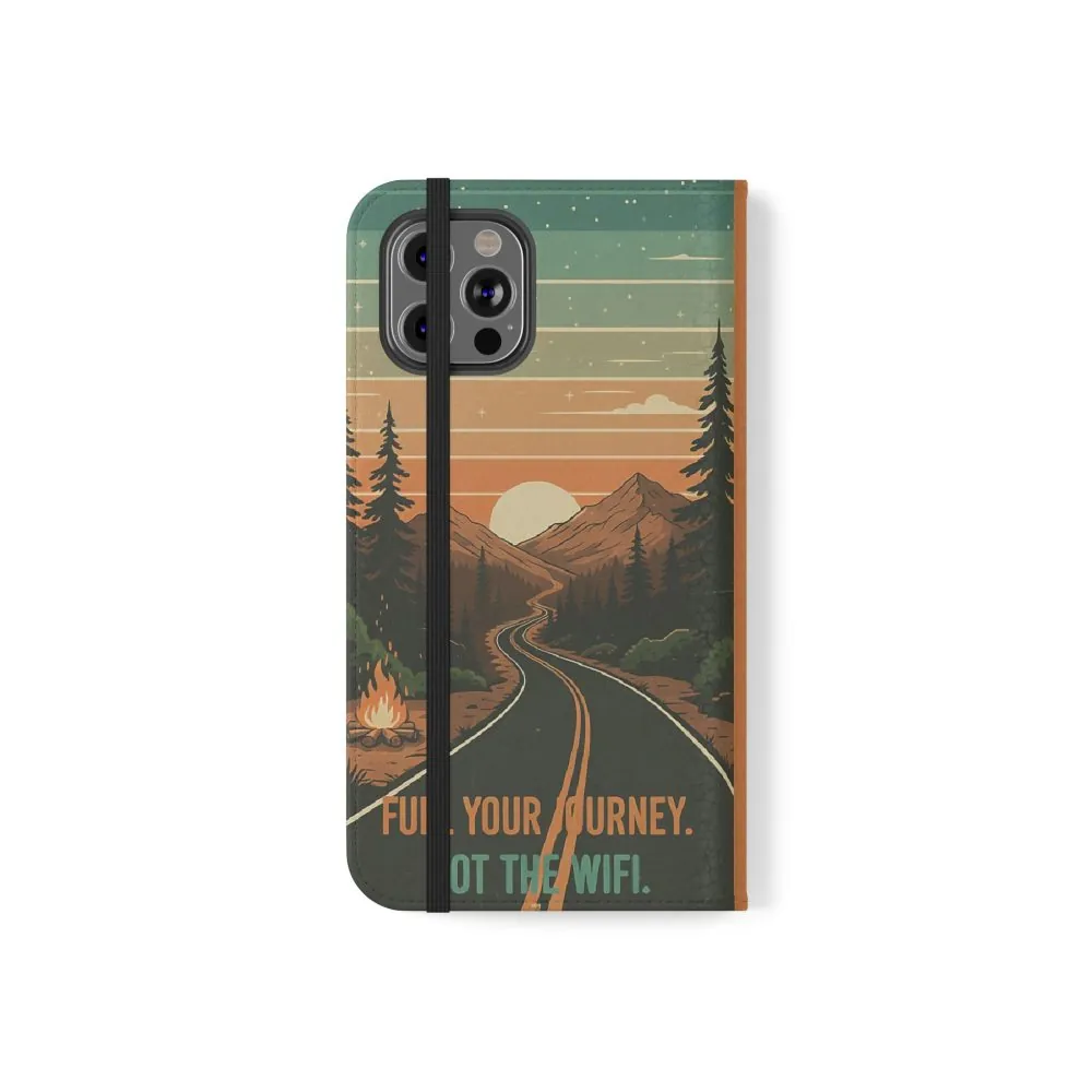 16402400827393138548_2048.jpeg Flip Phone Case — "Adventure Awaits Unplug & Drive" Wallet Case