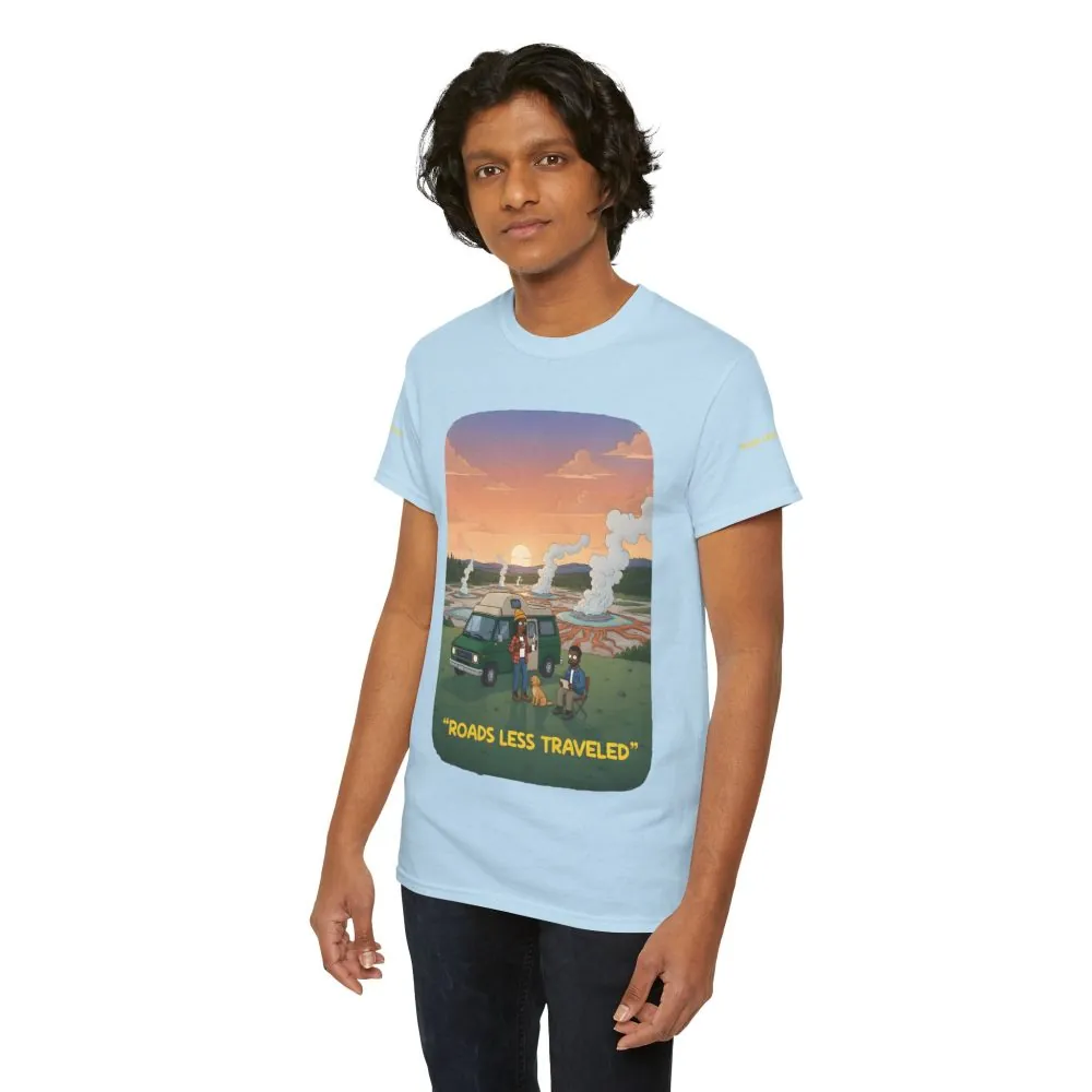 16434732215299638046_2048.jpeg Unisex Heavy Cotton Tee — "Roads Less Traveled" Design Sitcom-Line