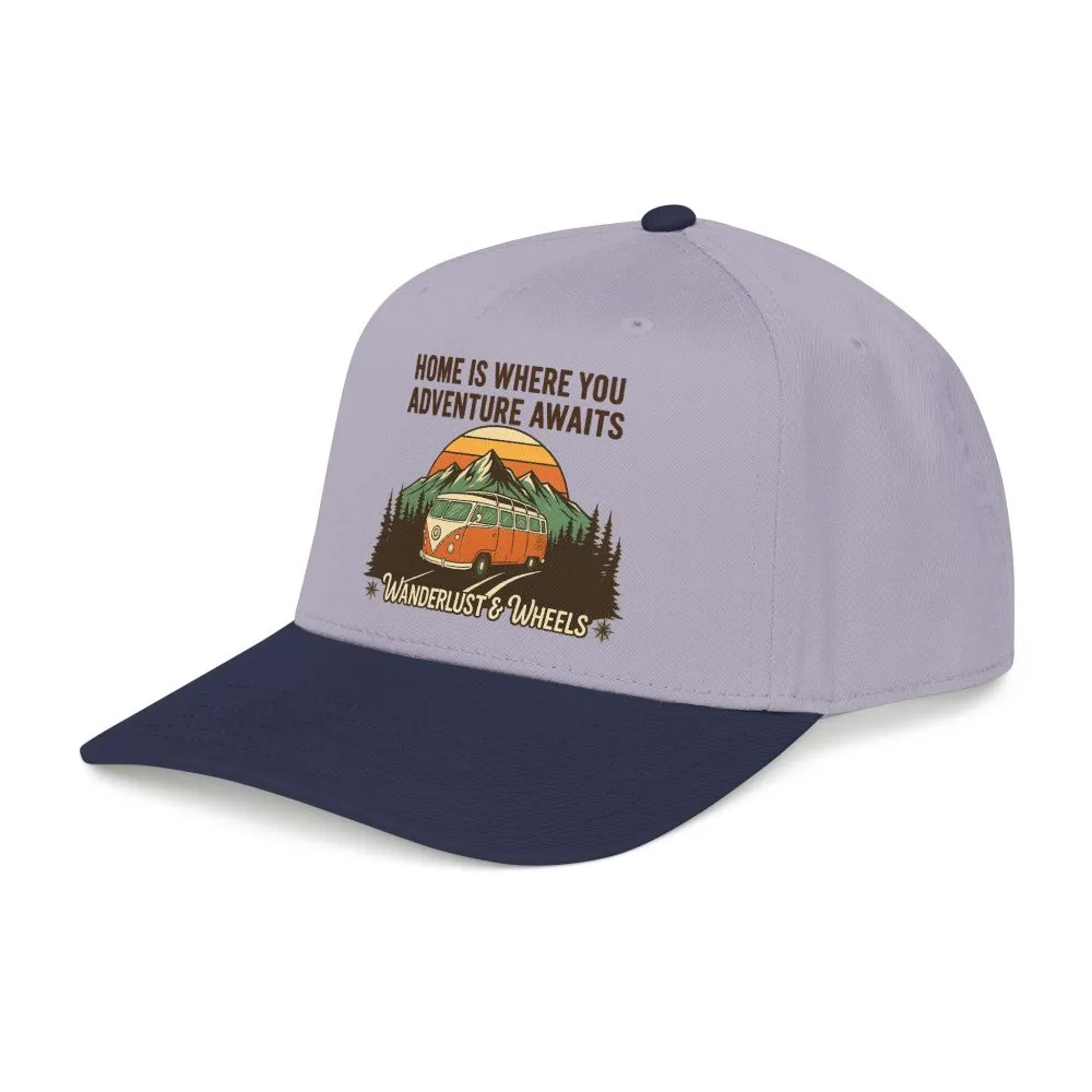 Baseball Cap - "Home Is Where You Adventure Awaits" Mid Profile Baseball Cap