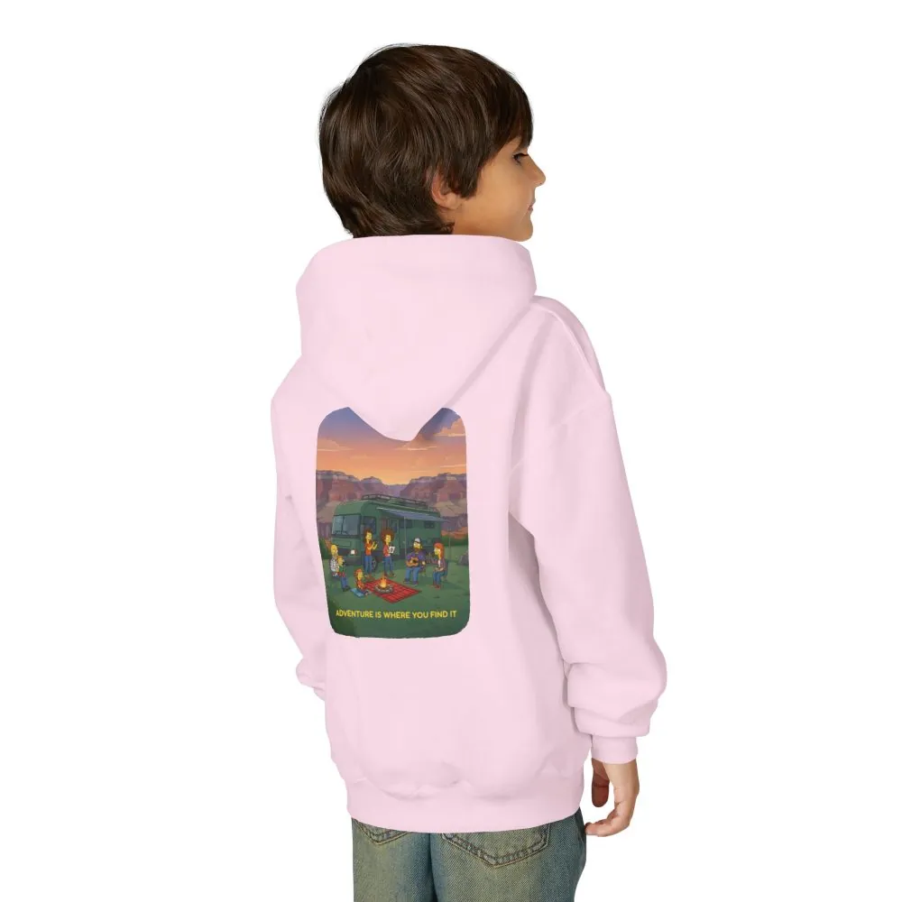 16447420497089107973_2048.jpeg Youth Hoodie(Gildan) – "Adventure Is Where You Find It" (Design Sitcom-Line)