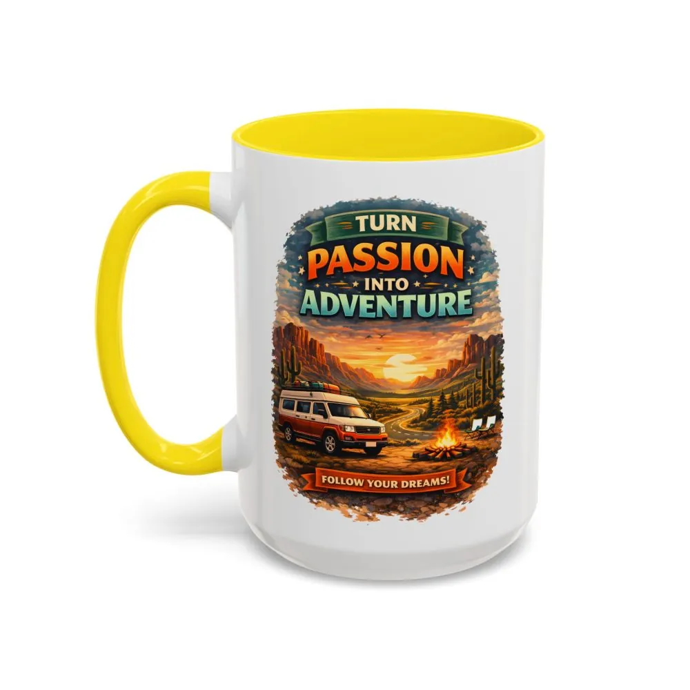 16453483681619126396_2048.jpeg Accent Coffee Mug (11, 15oz) — "Turn Passion Into Adventure" Design Scenic-Line
