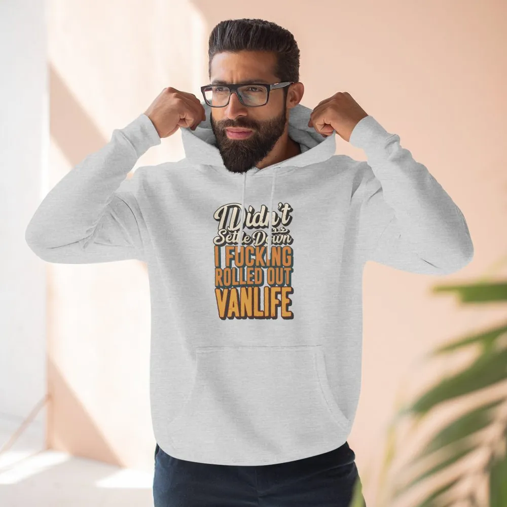 Three-Panel Fleece Hoodie - "Dind´t Settle Down" Design F**K-Line