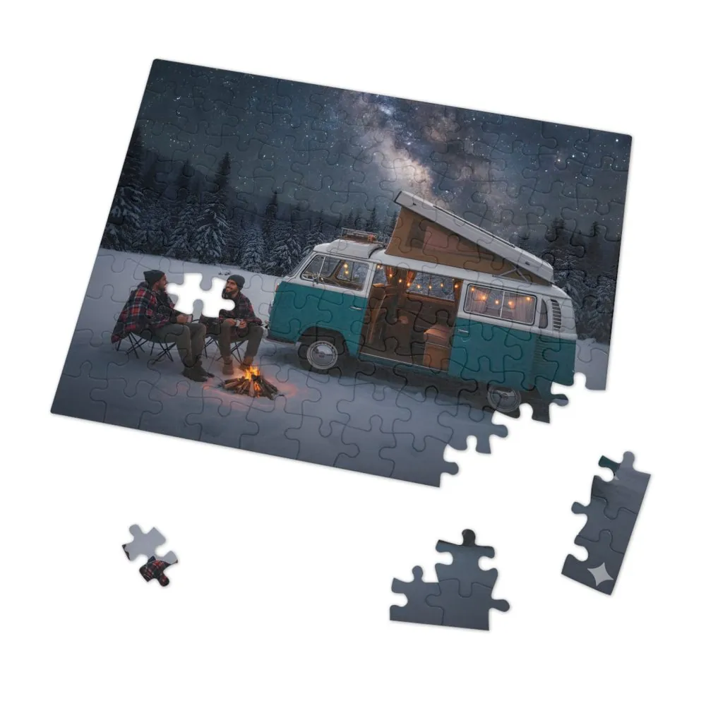 Jigsaw Puzzle with Tin — Van Life Night Sky
