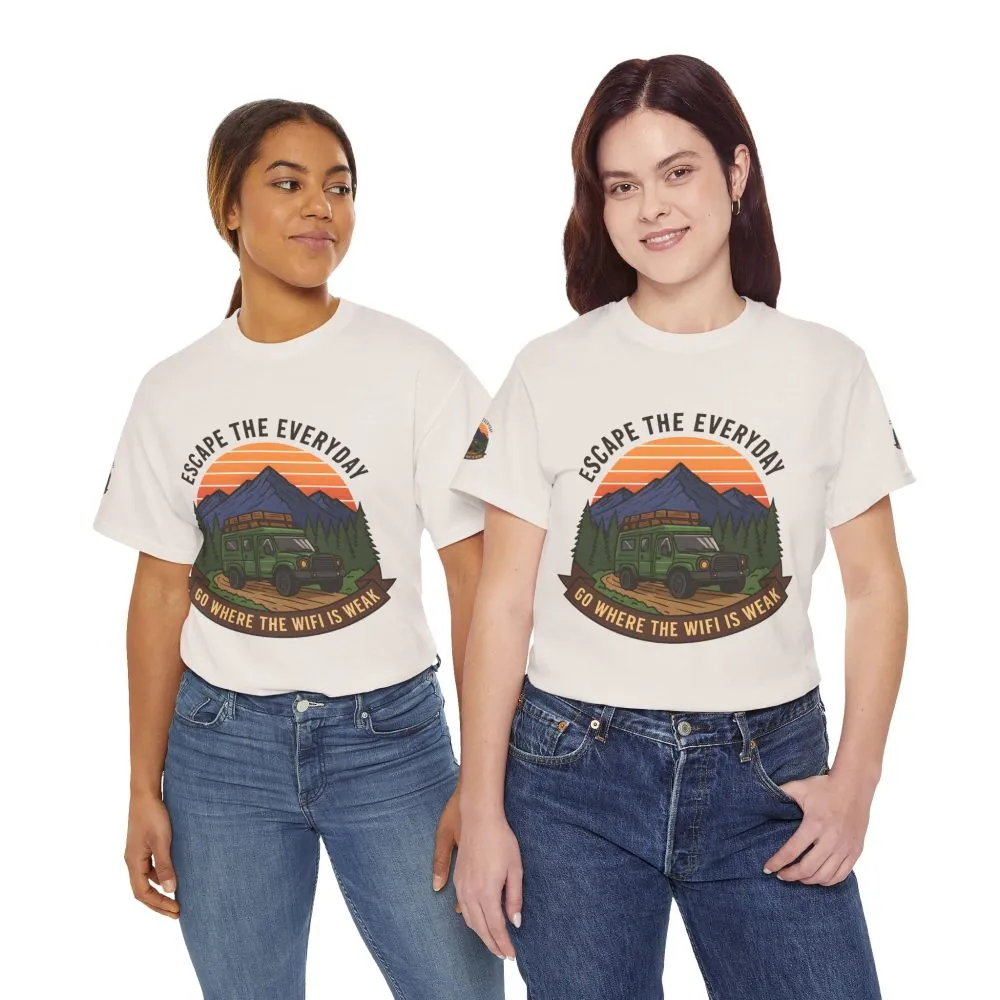 16467558071343357230_2048.jpeg Unisex Heavy Cotton Tee — "Go Where the WiFi Is Weak" Adventure Shirt