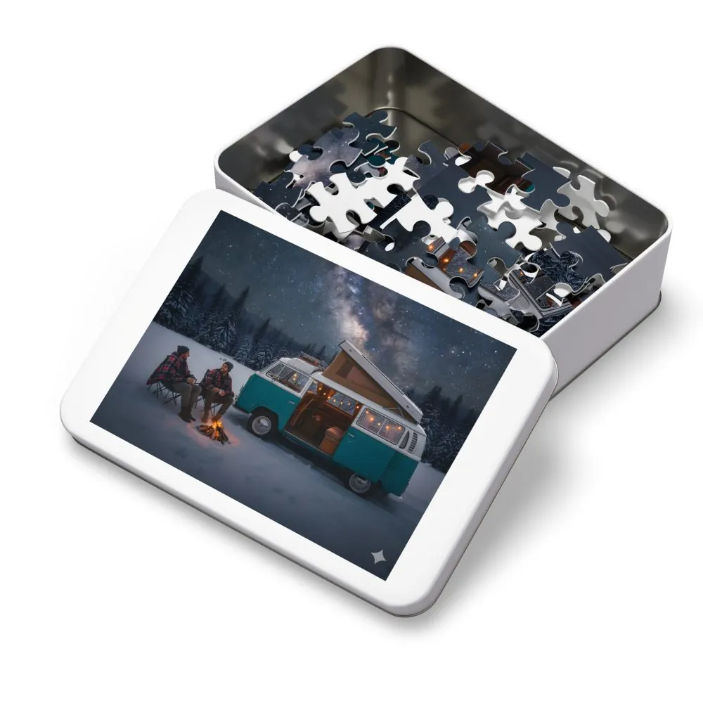 Jigsaw Puzzle with Tin — Van Life Night Sky