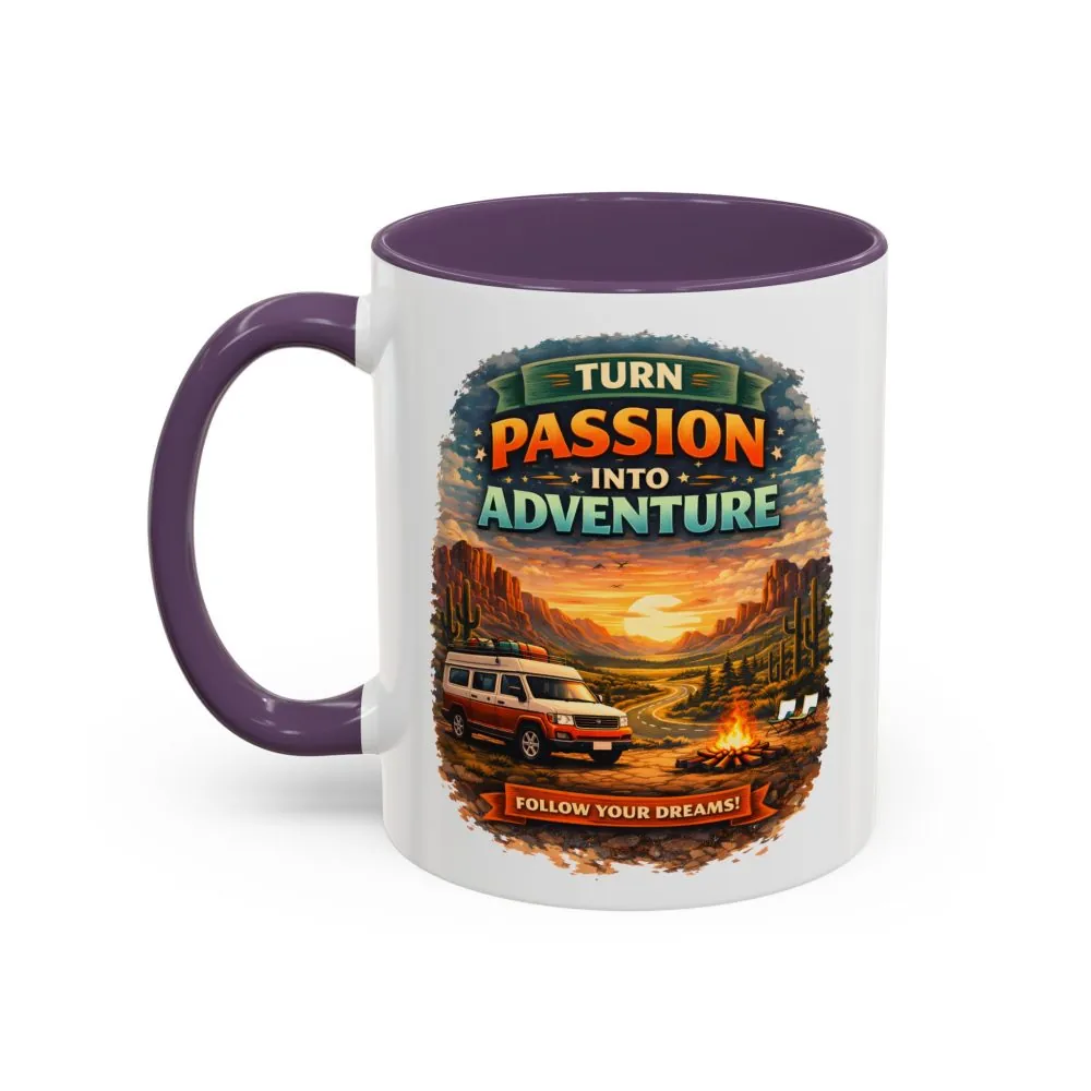 16479988698047783910_2048.jpeg Accent Coffee Mug (11, 15oz) — "Turn Passion Into Adventure" Design Scenic-Line