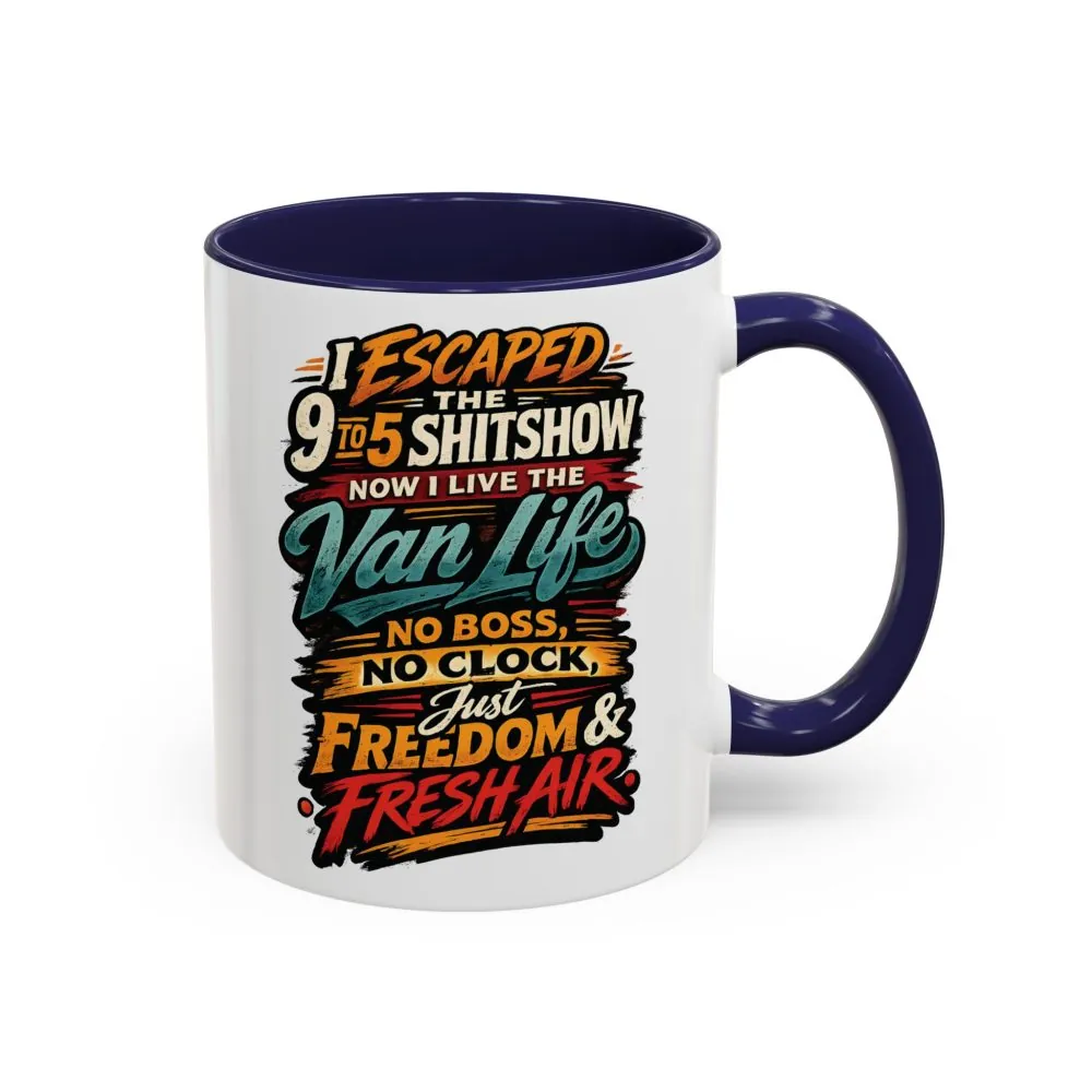 16488039901097565213_2048.jpeg Accent Coffee Mug (11, 15oz) — "I Escaped The 9 To 5" Design F**K-Line