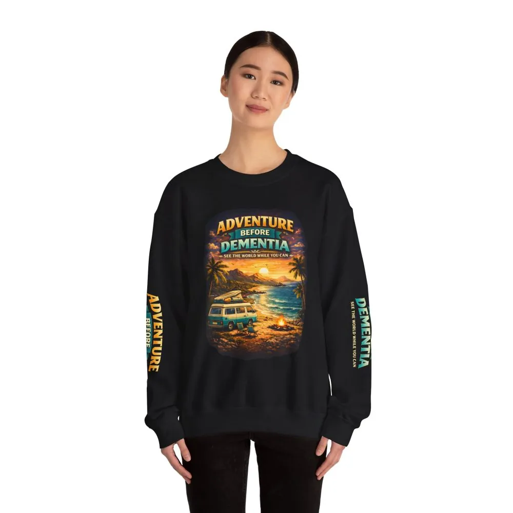 16492387957972532363_2048.jpeg Unisex Heavy Blend™ Crewneck Sweatshirt — "Adventure Before Dementia" Design Scenic-Line