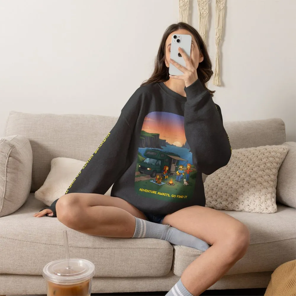16529530687208917777_2048.jpeg Unisex Heavy Blend™ Crewneck Sweatshirt — "Adventure Awaits-Go Find It"" Design Sitcom-Line