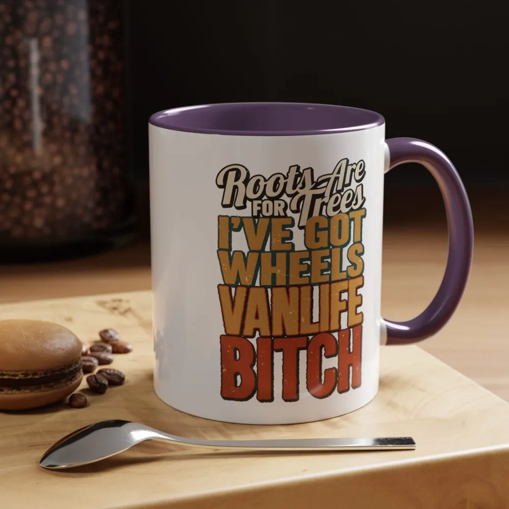 Accent Coffee Mug (11, 15oz) — "Roots Are For Trees" Design F**K-Line