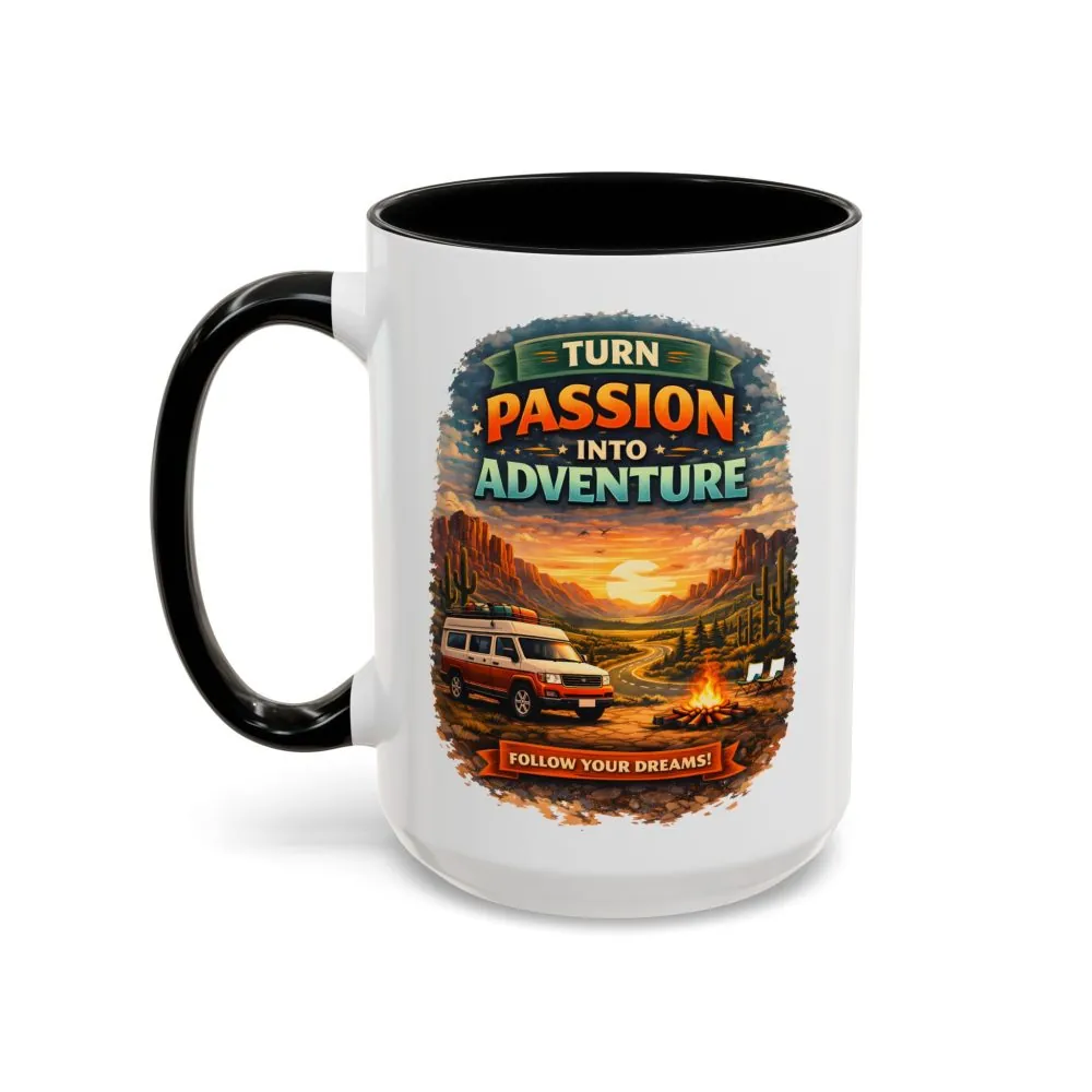 16544781156297823055_2048.jpeg Accent Coffee Mug (11, 15oz) — "Turn Passion Into Adventure" Design Scenic-Line