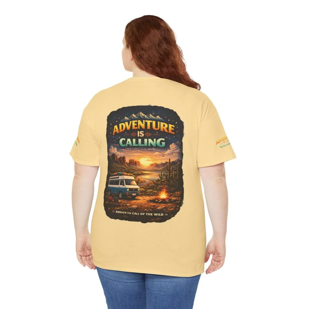 16545074920399921125_2048.jpeg Unisex Heavy Cotton Tee — "Adventure Is Calling" Design Scenic-Line
