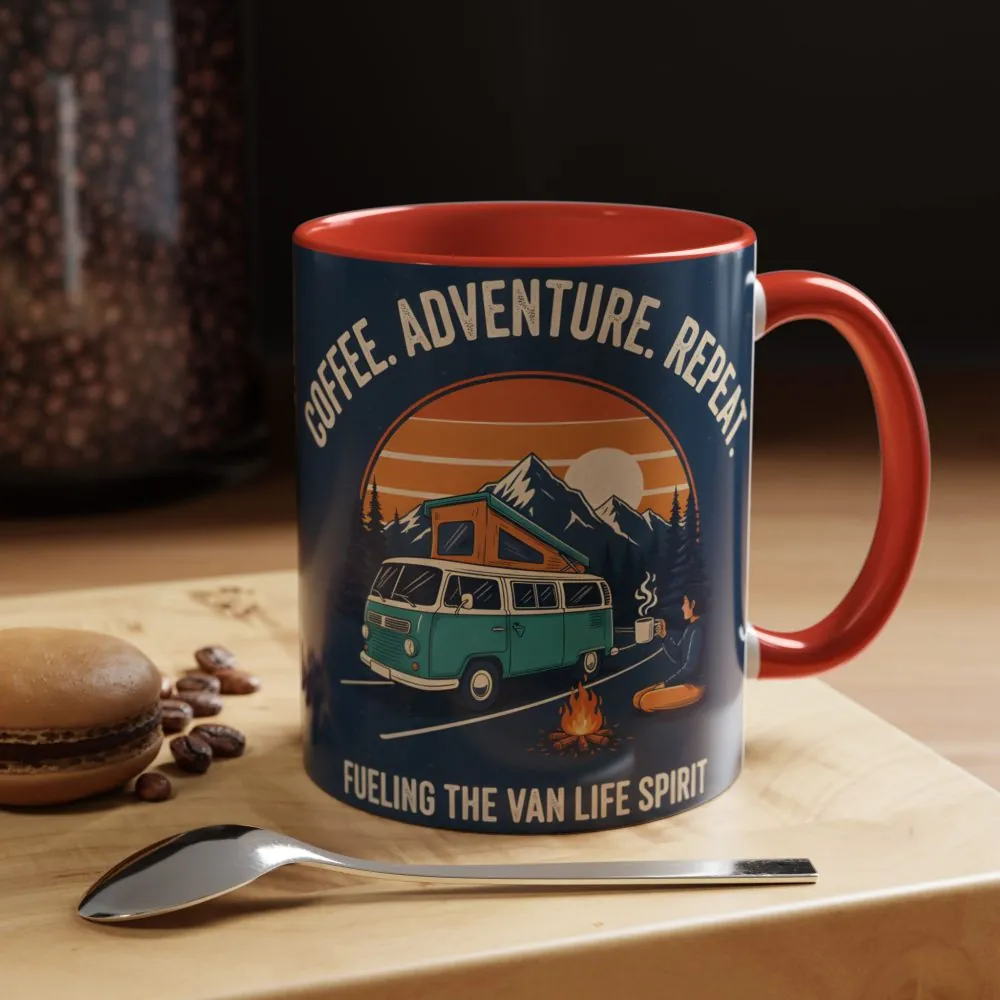 16563195466612796121_2048.jpeg Accent Coffee Mug (11, 15oz) - "Coffee. Adventure. Repeat."