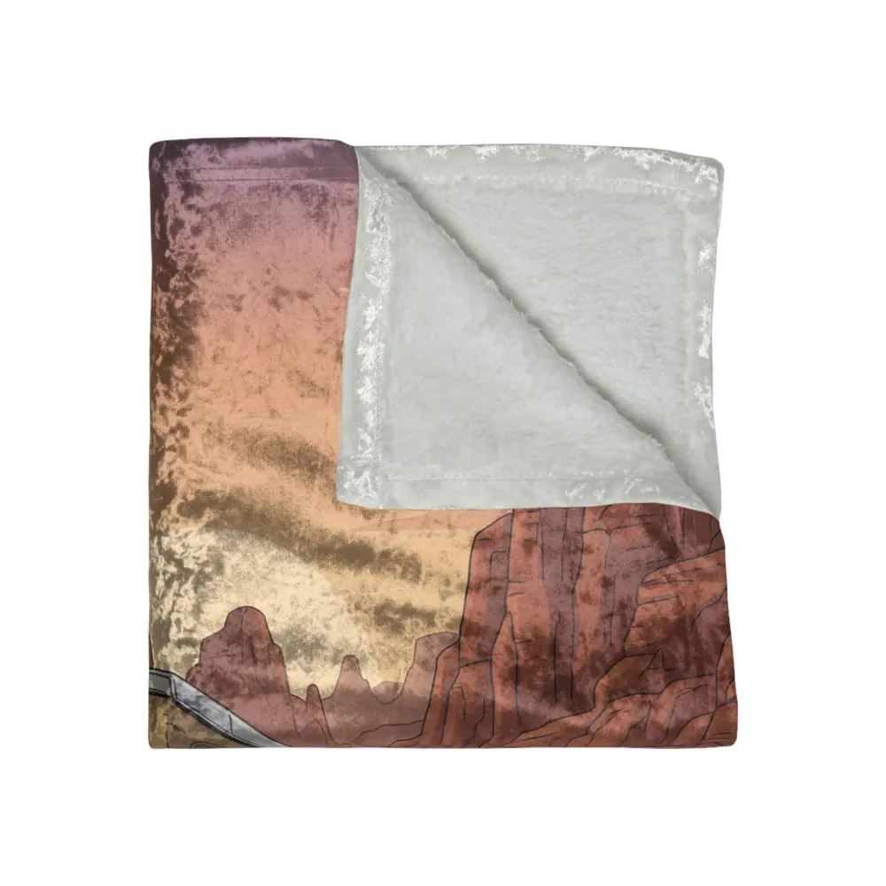 16568095457752970814_2048.jpeg Crushed Velvet Blanket —"Desert Dreams Dusty Roads" Design Sitcom-Line (Campervan)