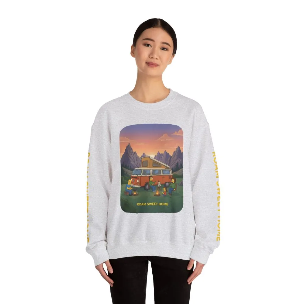 Unisex Heavy Blend™ Crewneck Sweatshirt — "Roam Sweet Home" Design Sitcom-Line
