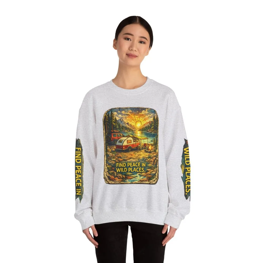1660472000235890160_2048.jpeg Unisex Heavy Blend™ Crewneck Sweatshirt — "Find Peace In Wild Places" Design Cubic-Line
