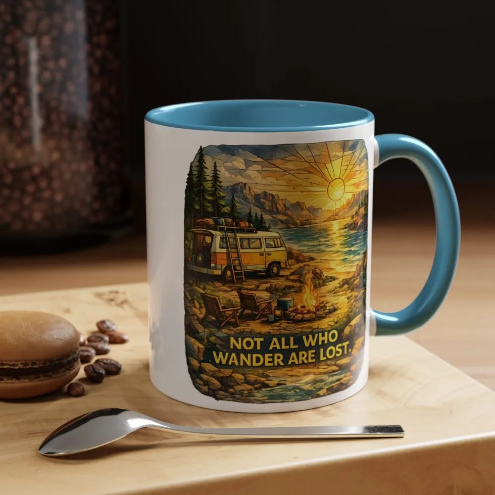 16604942957876990356_2048.jpeg Accent Coffee Mug (11, 15oz) — "Not All Who Wander Are Lost" Design Cubic-Line