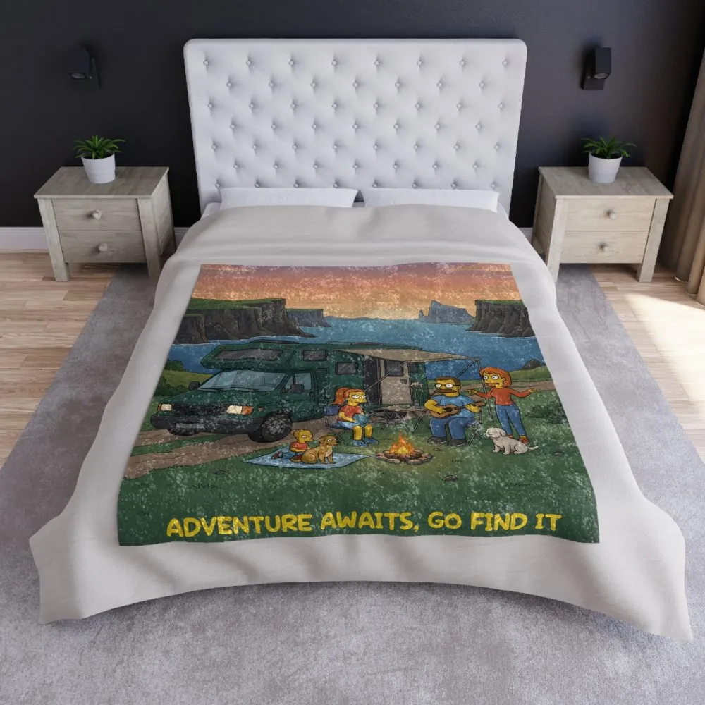 16610451773438207106_2048.jpeg Crushed Velvet Blanket —"Adventure Awaits-Go Find It"" Design Sitcom-Line (Campervan)