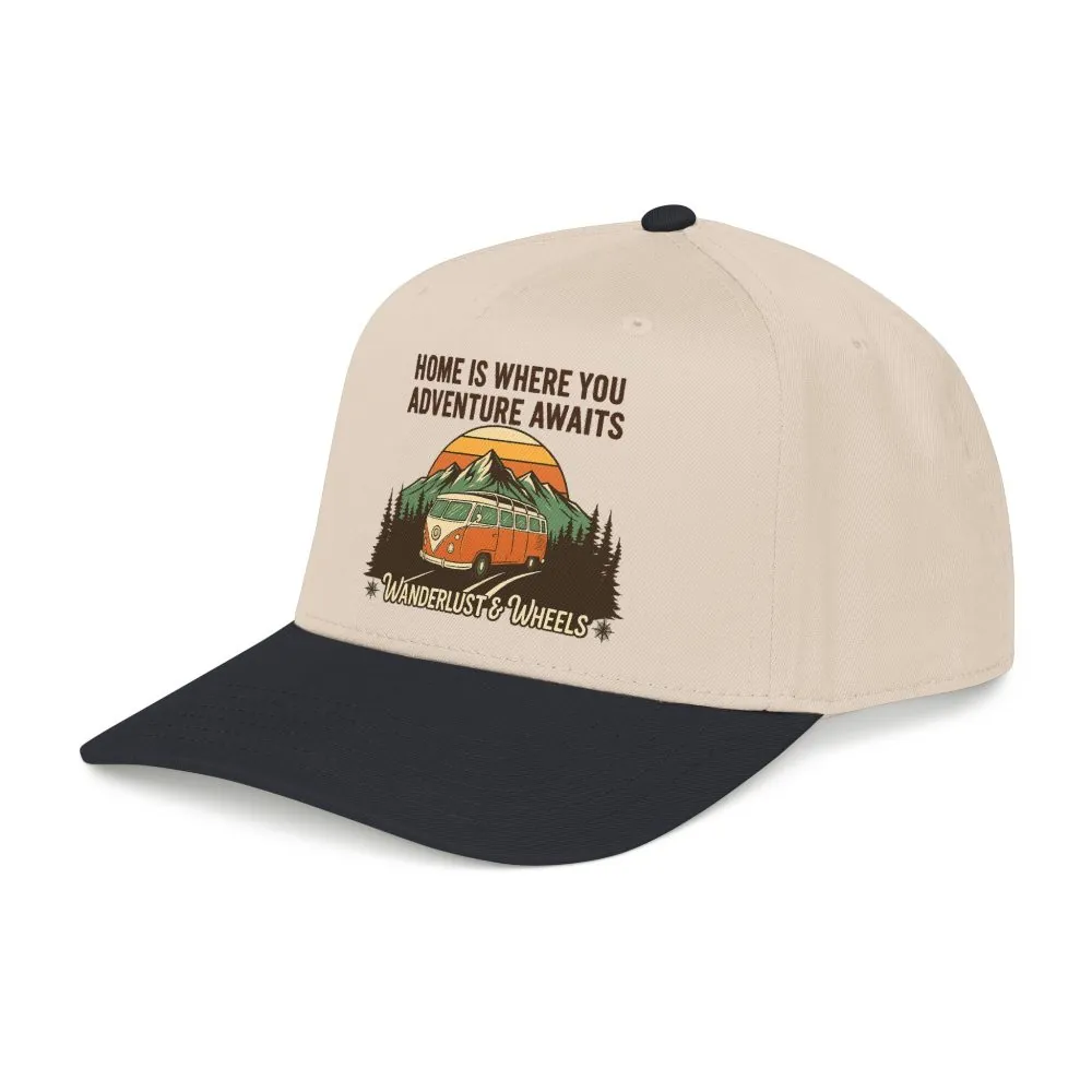 Baseball Cap - "Home Is Where You Adventure Awaits" Mid Profile Baseball Cap