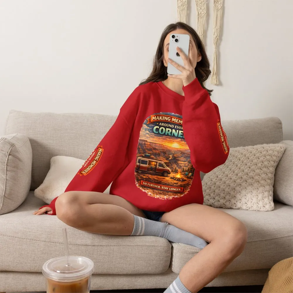 16664175872188364317_2048.jpeg Unisex Heavy Blend™ Crewneck Sweatshirt — "Making Memories Around Every Corner" Design Scenic-Line