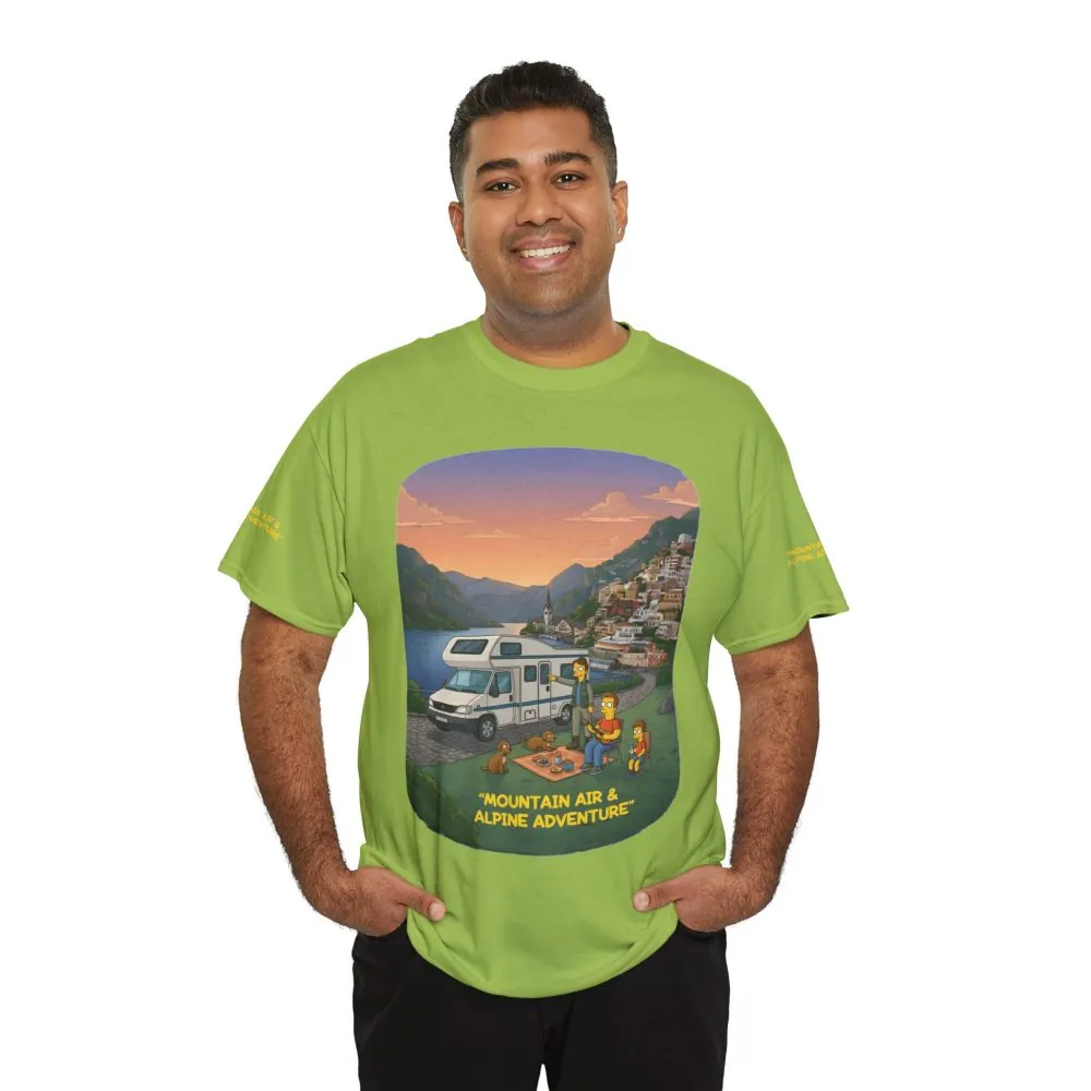 16671708150663497819_2048.jpeg Unisex Heavy Cotton Tee — "Mountain Air-Alpine Adventure" Design Sitcom-Line