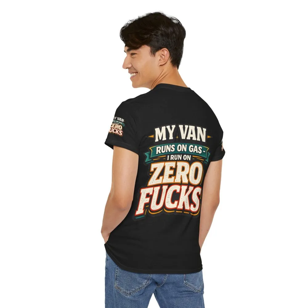 Unisex Heavy Cotton Tee — "My Van Runs On Gas" Design F**K-Line