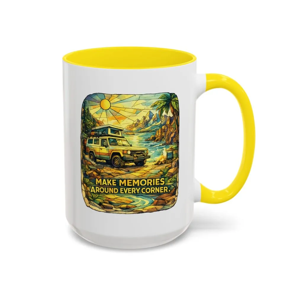 16697498767238880444_2048.jpeg Accent Coffee Mug (11, 15oz) — "Make Memories Around Every Corner" Design Cubic-Line