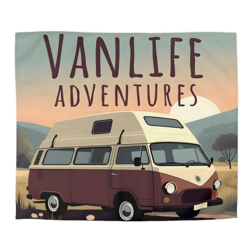 16700766615966998504_2048.jpeg Duvet Cover - 'Vanlife Adventures' Retro Camper Bedding