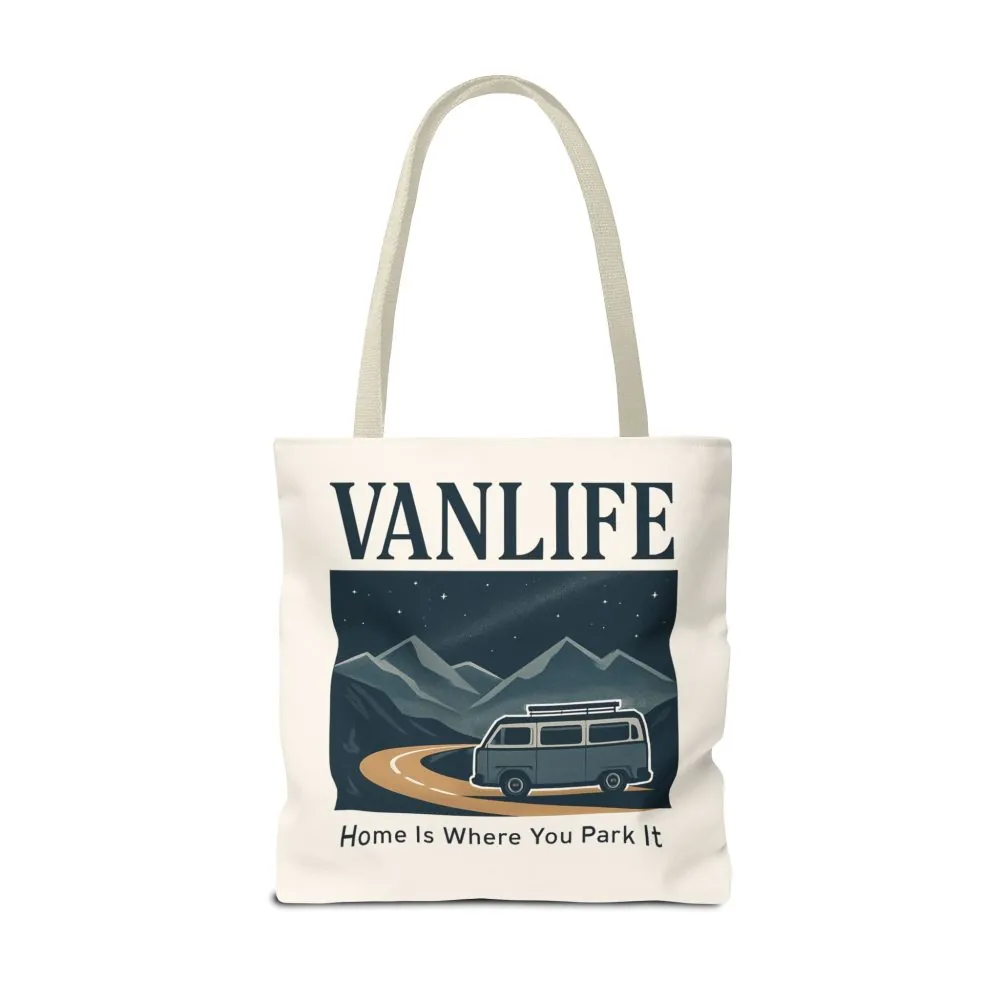 16705316366898403214_2048.jpeg Vanlife Tote Bag — "Vanlife - Home Is Where You Park It" Campervan Beach/Adventure Tote