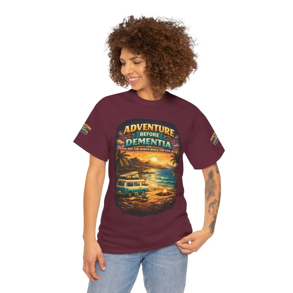 16718051676264720976_2048.jpeg Unisex Heavy Cotton Tee — "Adventure Before Dementia" Design Scenic-Line