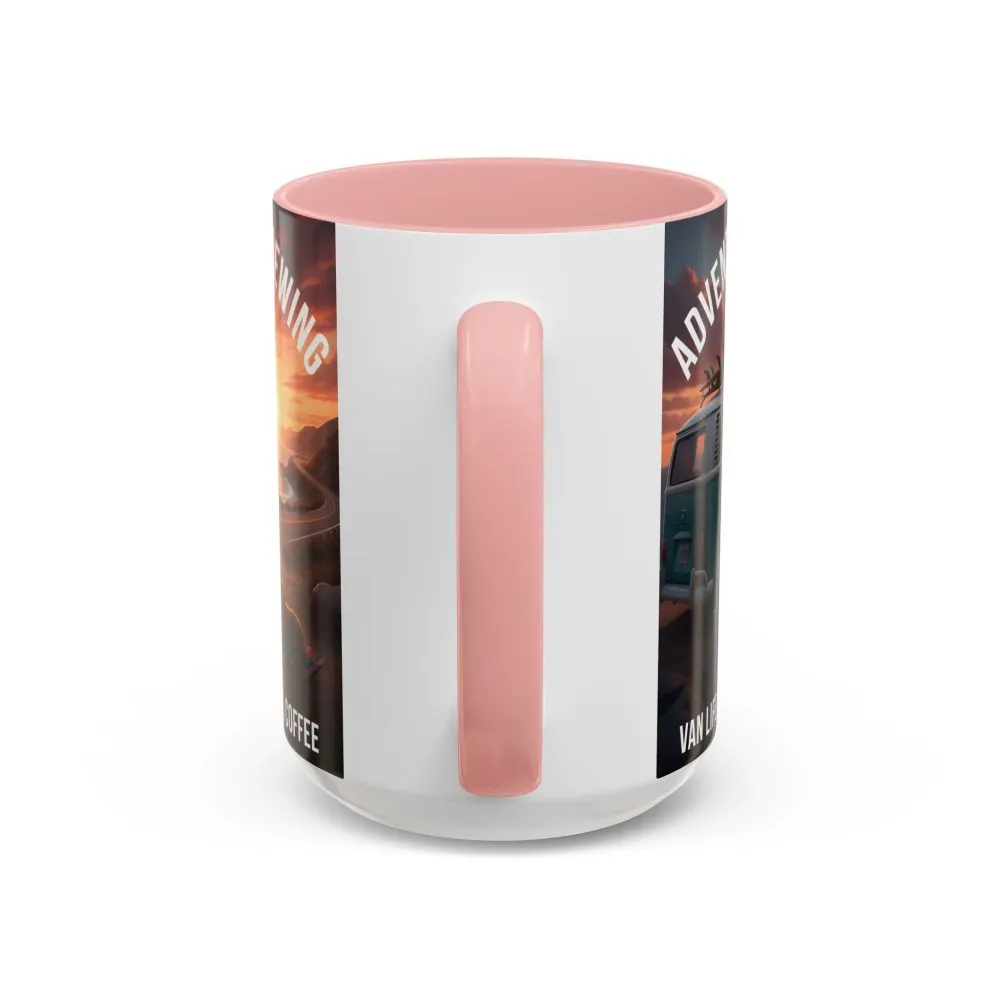 16756738698124289587_2048.jpeg Accent Coffee Mug (11, 15oz) — "Adventure is brewing"