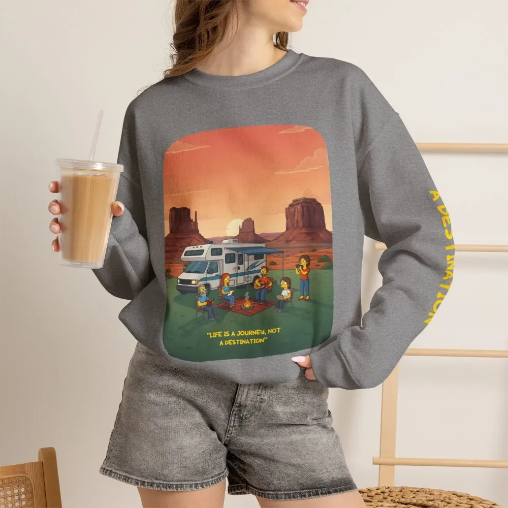 16756970035459062632_2048.jpeg Unisex Heavy Blend™ Crewneck Sweatshirt — "Life Is A Journey-Not A Destination" Design Sitcom-Line