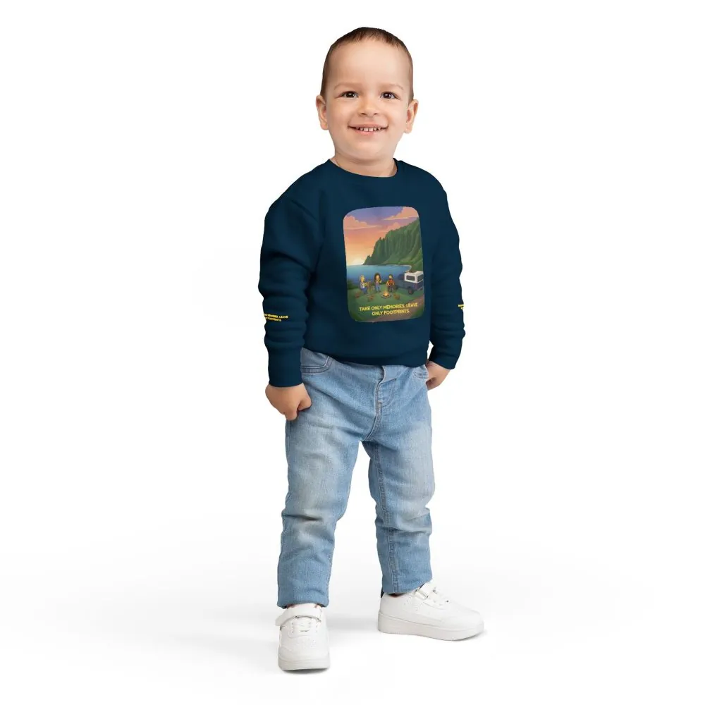 16772550327491717545_2048.jpeg Toddler Sweatshirt - "Take Only Memories-Leave Only Footprints" (Design Sitcom-Line)