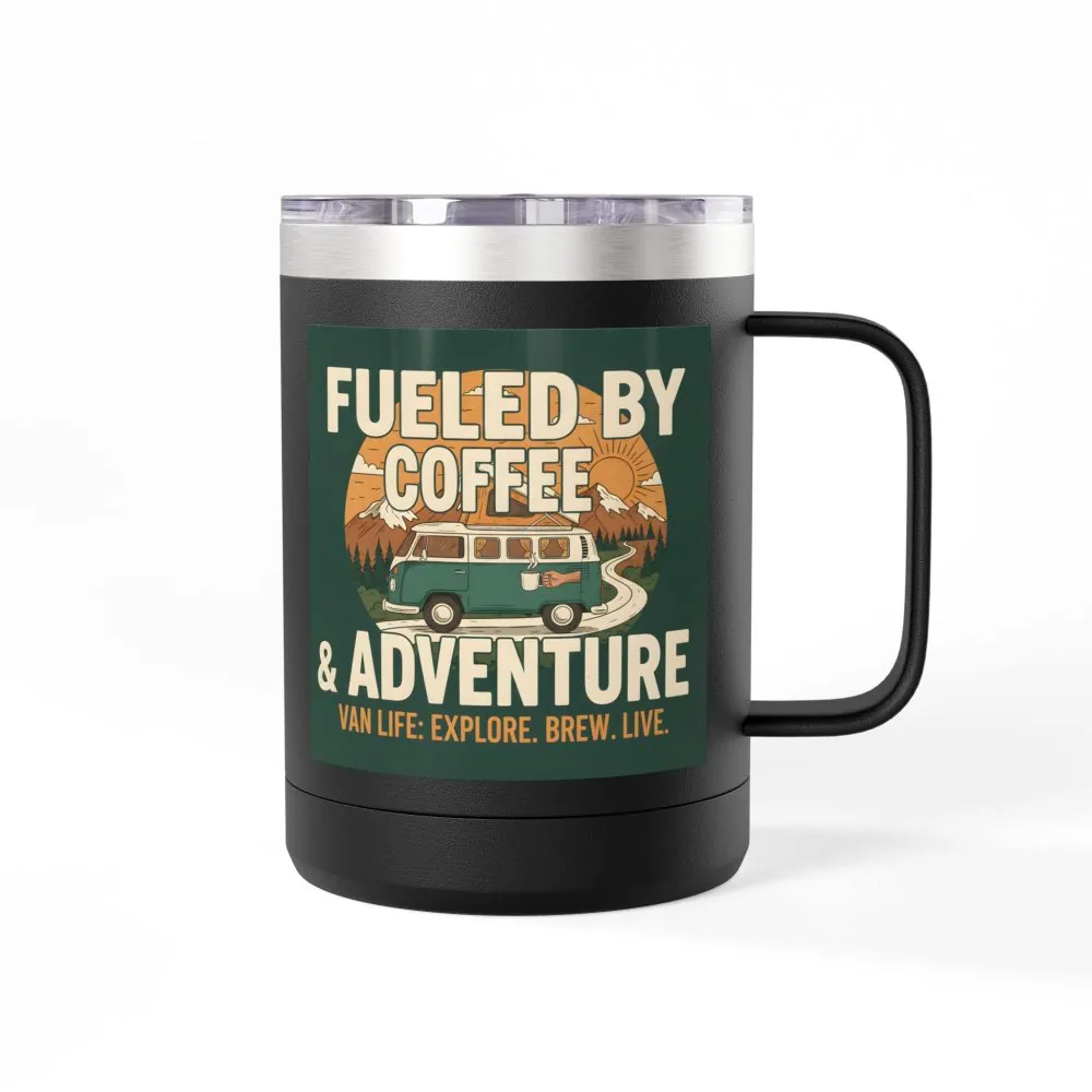 16792860499505683936_2048.jpeg Coffee Mug Tumbler, 15oz — "Fueled by Coffee & Adventure"