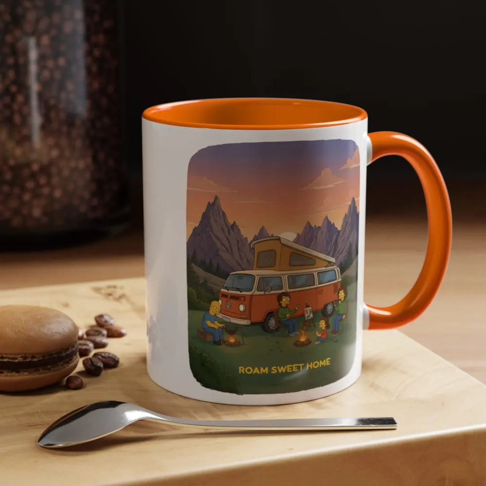 Accent Coffee Mug (11, 15oz) — "Roam Sweet Home" Design Sitcom-Line