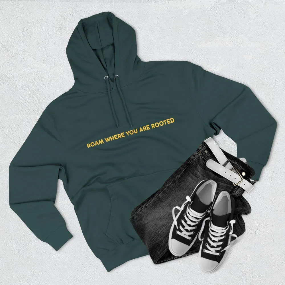 1680903944583944844_2048.jpeg Three-Panel Fleece Hoodie - "Roam Where You Are Rooted" Design Sitcom-Line