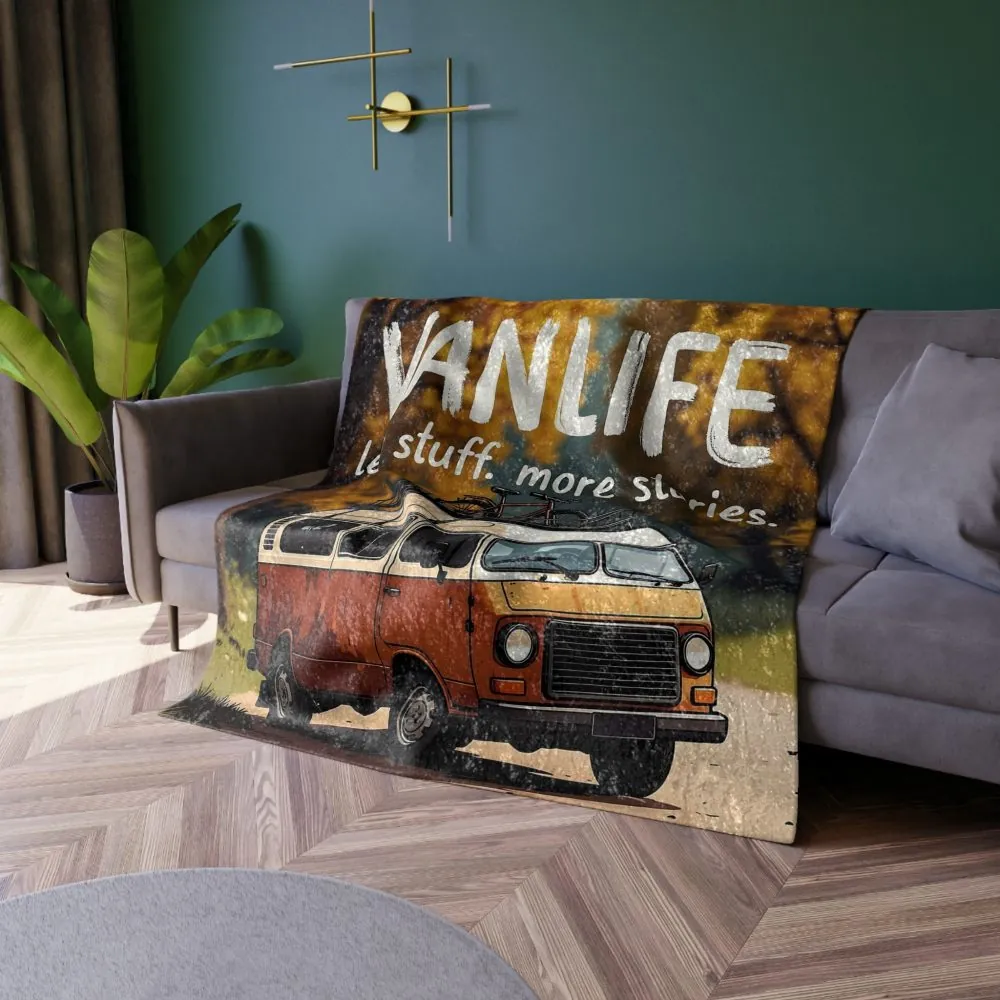 16810326773761702765_2048.jpeg Crushed Velvet Blanket — "Vanlife Less Stuff, More Stories" Cozy Camper Throw
